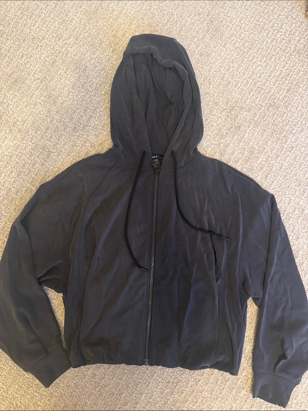 Athleta Women's Black Lightweight Zip Hoodie Jacket
